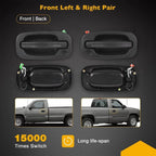 Exterior Door Handles Front Left+Right Fit 1999-2007 Chevy Silverado GMC Sierra
