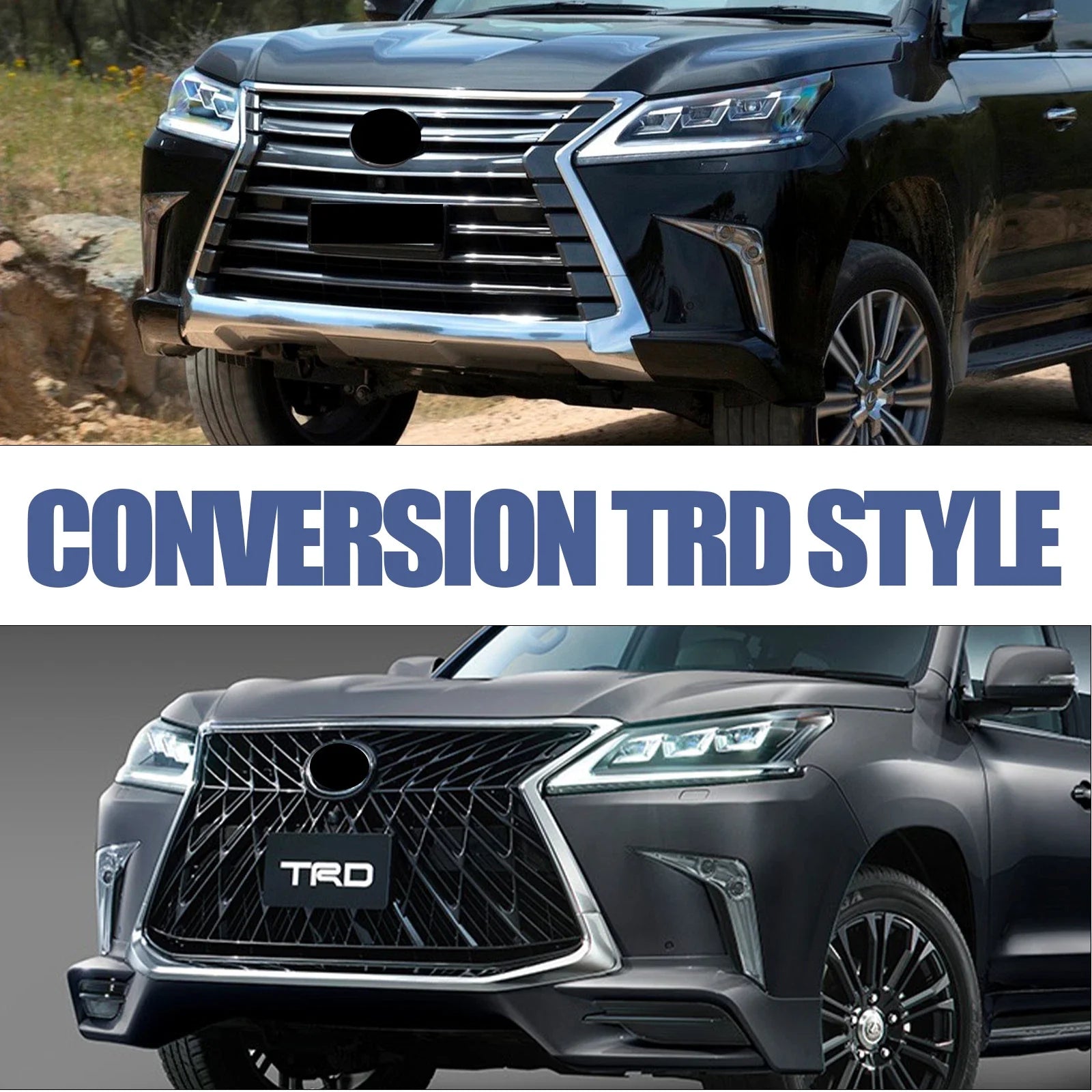 Front Upper Grille Chrome Sport Style for 2016-2021 for Lexus LX570 Luxury