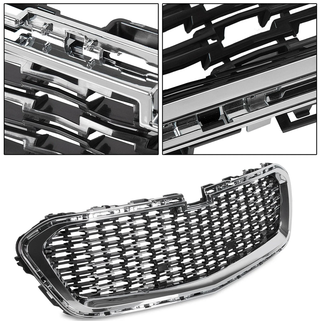 Front Bumper Center Grill Chrome Grille for 2014-2016 for Chevrolet Malibu