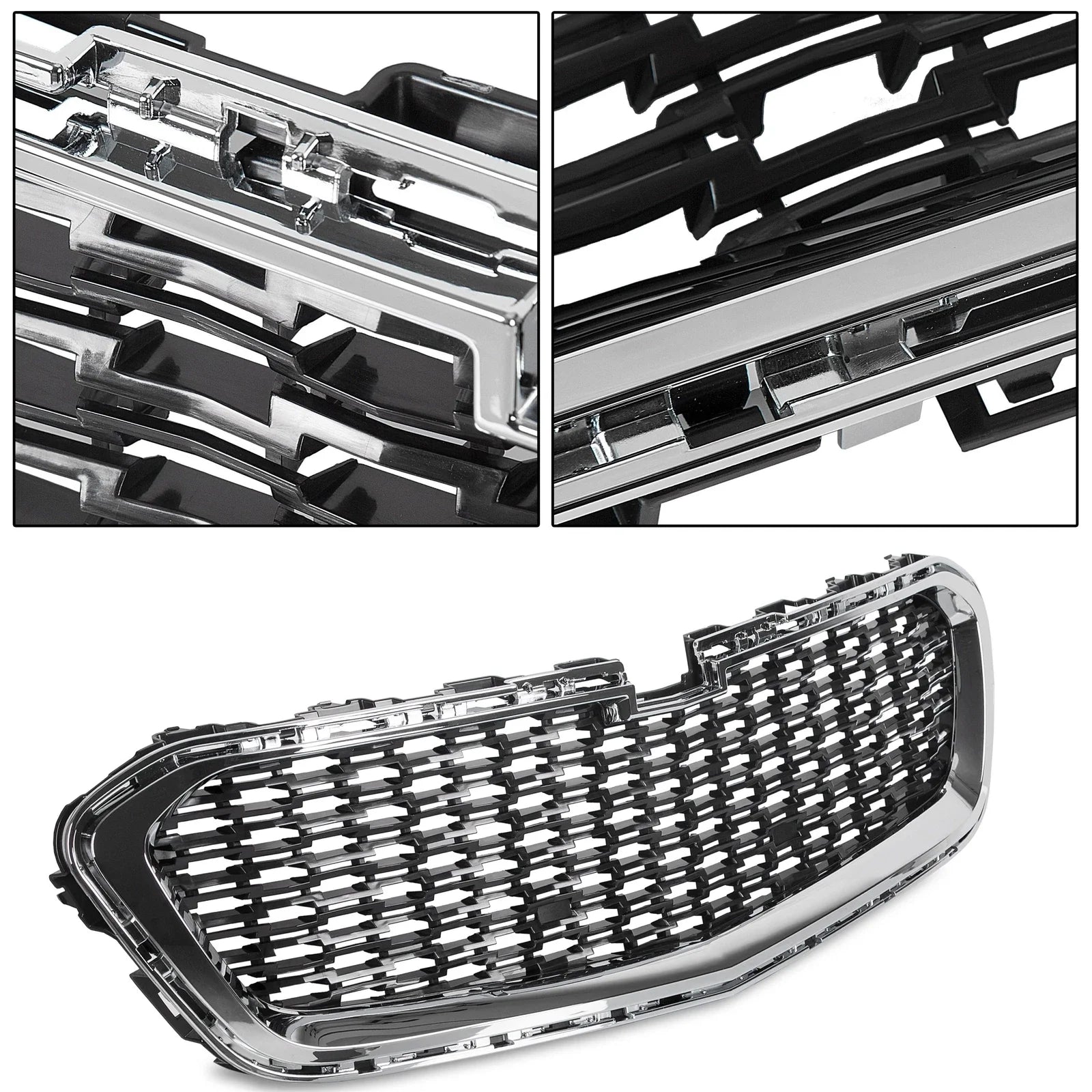 Front Bumper Center Grill Chrome Grille for 2014-2016 for Chevrolet Malibu