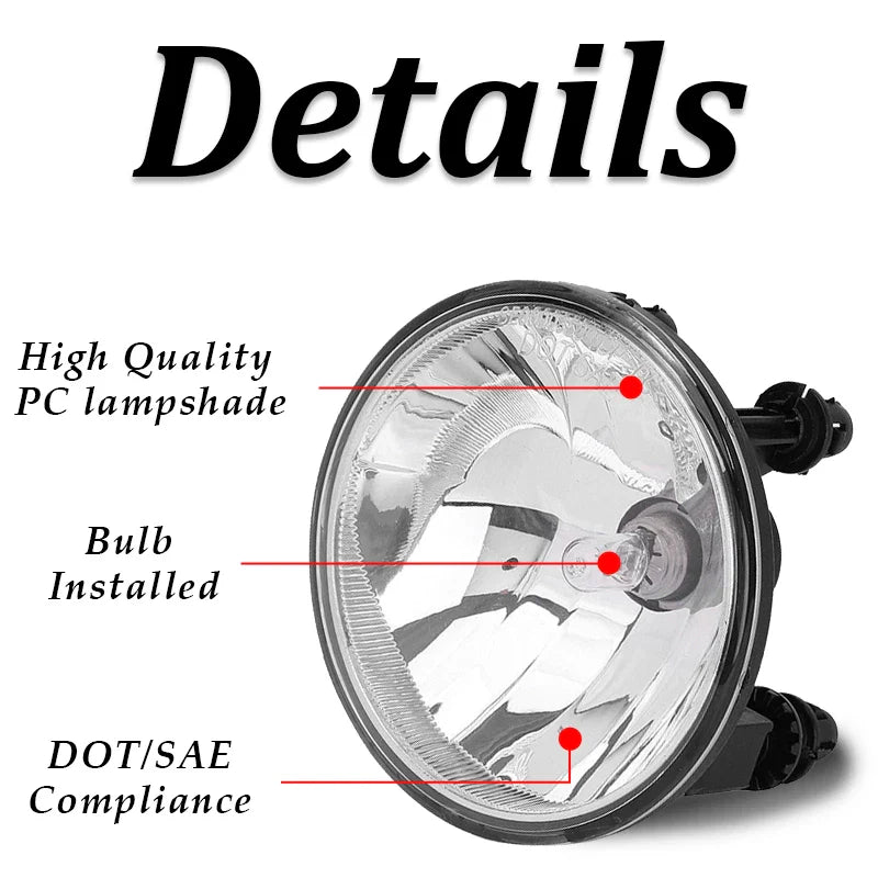 Fog Lights for 2007-2014 for Chevy Tahoe Avalanche Suburban for GMC Yukon