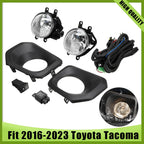For 2016-2023 Toyota Tacoma SR Front Grille Valance Fog Light Bezels Bracket Set
