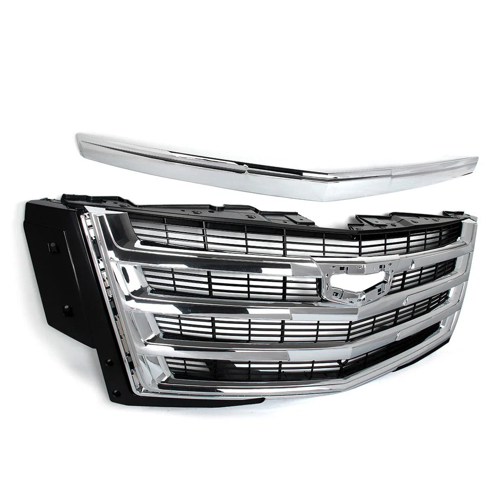 For Cadillac Escalade 2015-2020 Hood Molding Trim+Front Grille w/Sensor Hole