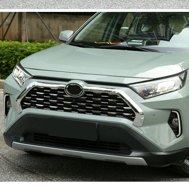 Front Upper Grille Mesh Cover Trim for Toyota RAV4 2019-2025 ABS Chrome 2x