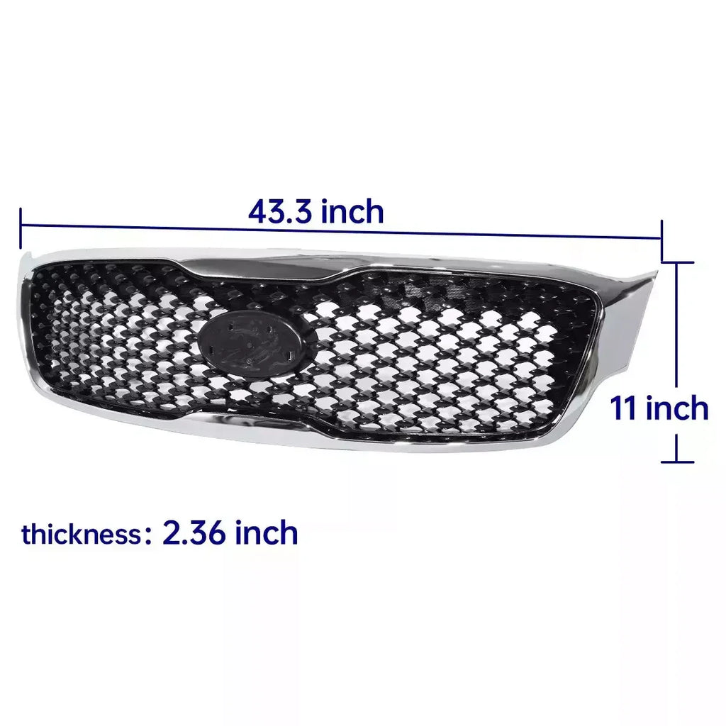 86360C6000 Front Upper Grille Radiator Sight Cover Set for for Kia Sorento