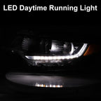 LED DRL Headlights w/ Bulbs Headlamps Left & Right for 2016-2018 for Kia Optima