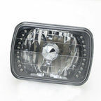 For 1984-1995 Isuzu Pickup PAIR 5x7" 7x6" inch LED Blue Headlights Lens Clear