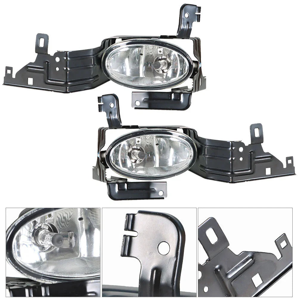 For 2011-2012 Honda Accord Sedan Clear Fog Lights Bumper Driving Lamps+Switch