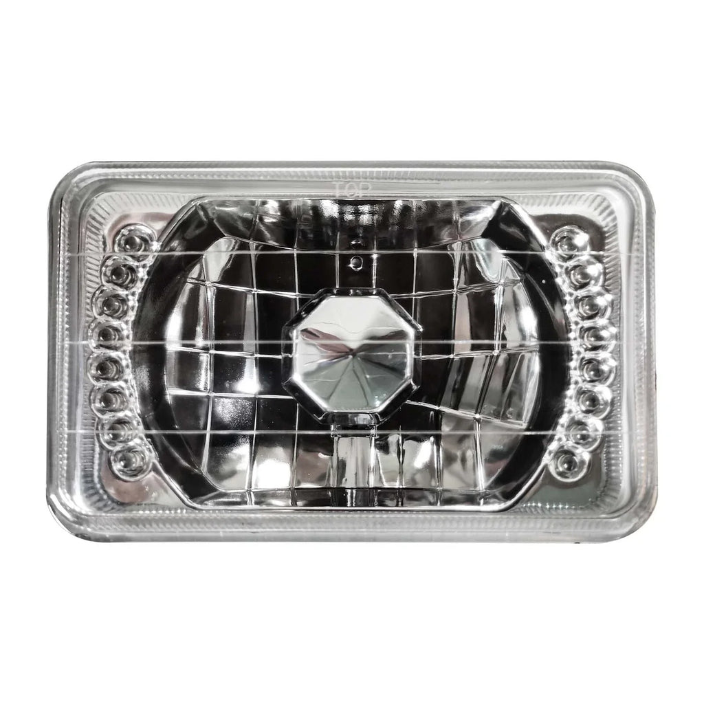 2PCS 4x6 LED Headlights Chrome Bright for 1982-1992 for Chevrolet Camaro