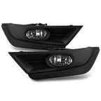 Pair For 2017-2019 Honda CRV CR-V Front Bumper Black Fog Light Switch Wiring Kit