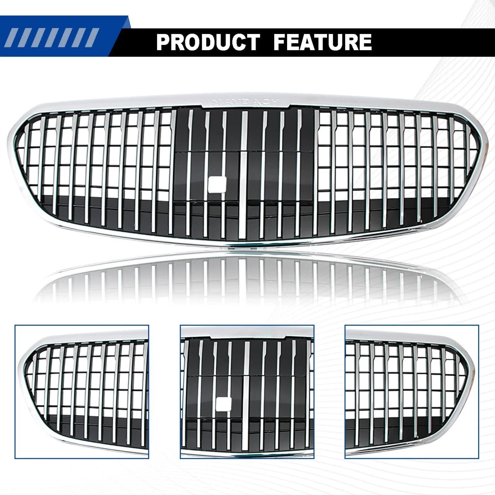 Grille for Maybach for Mercedes Benz W223 S450L S500 S580 S680 2021-2024 Chrome