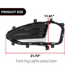 Fog Light Cover Bezel 1Pc Chrome Left Driver Side for 2019-2024 for Ford Edge