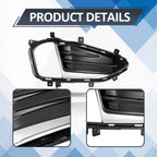 Front Fog Light Cover for Edge 2019-2024 Passenger Right Side Fog Lamp Low