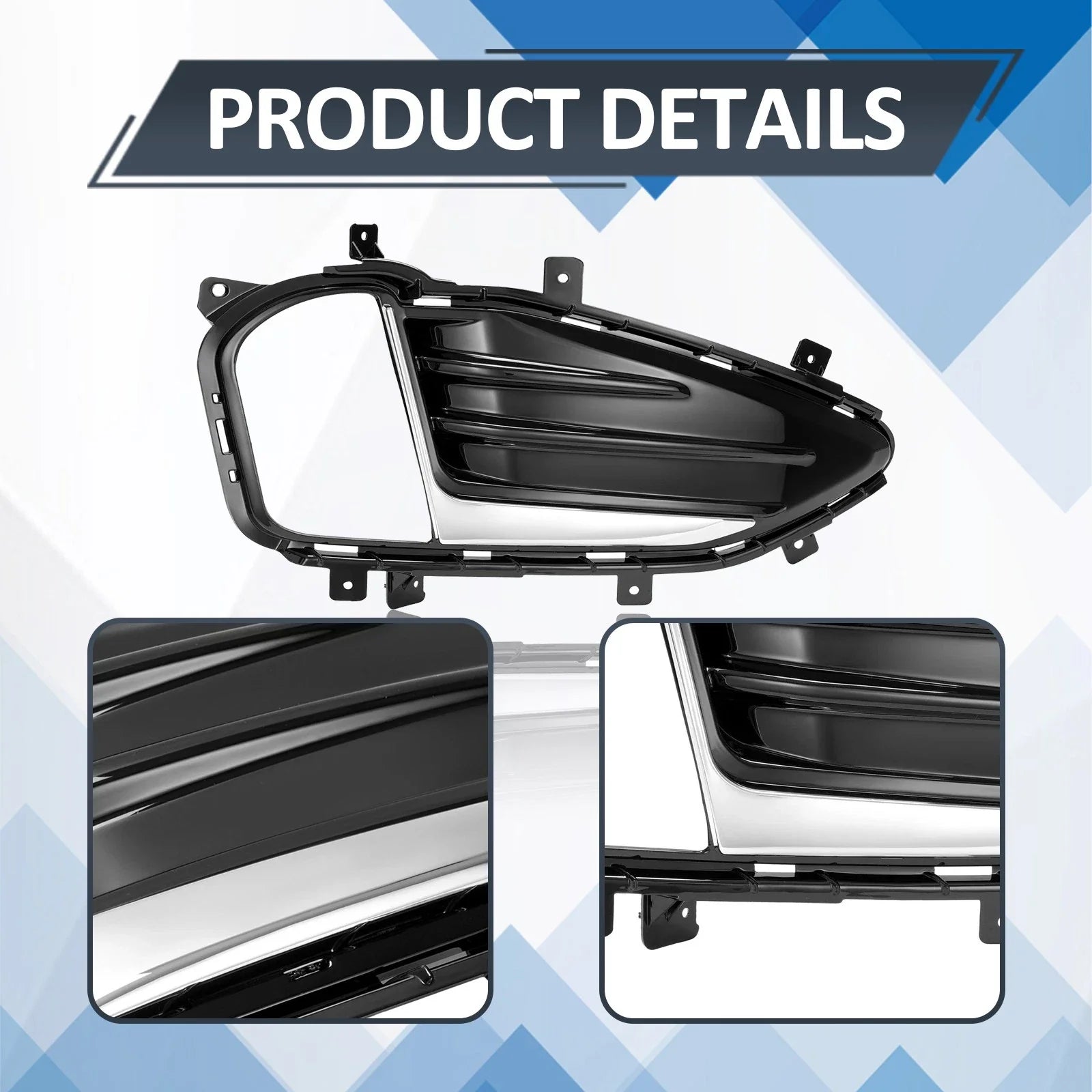 Front Fog Light Cover for Edge 2019-2024 Passenger Right Side Fog Lamp Low