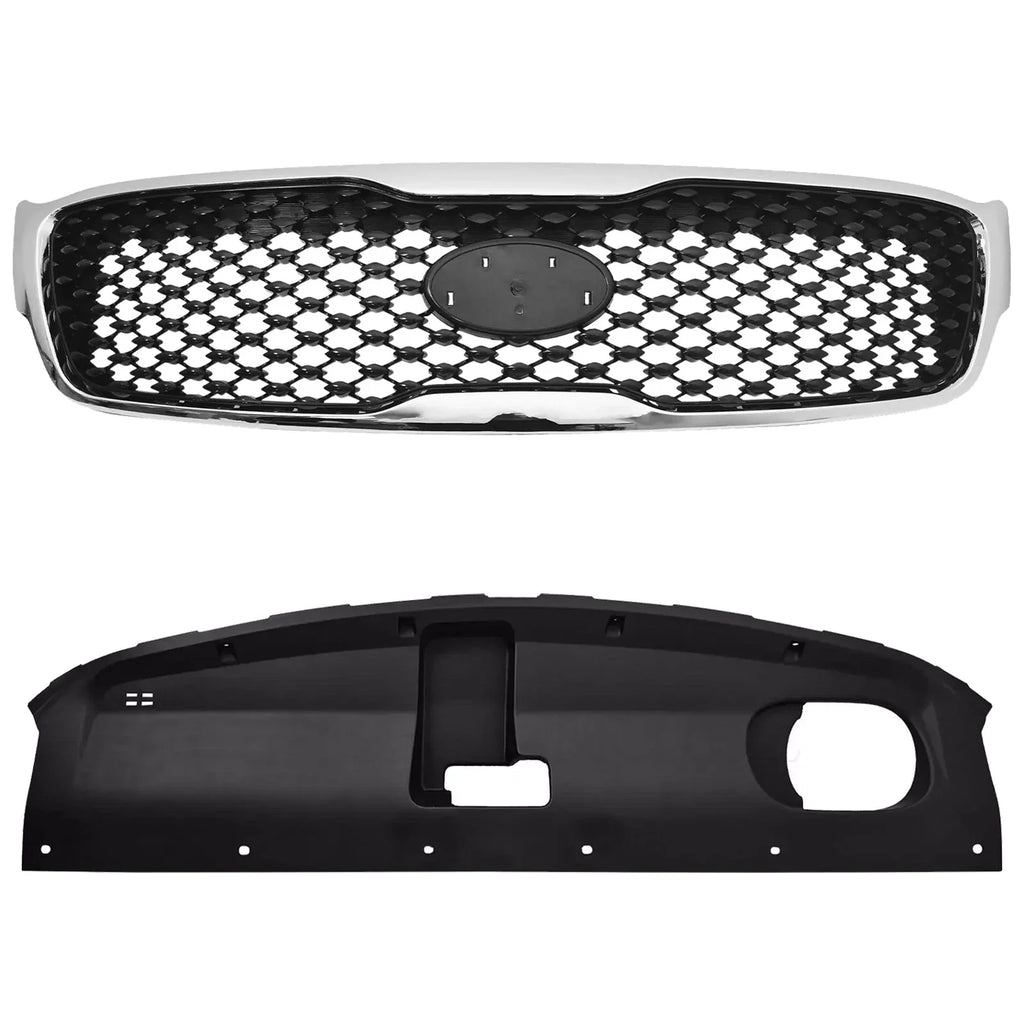 86360C6000 Front Upper Grille Radiator Sight Cover Set for for Kia Sorento
