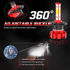 H7 LED Headlight Conversion Kit 2X 16000LM 6000K White Super High Low Beam Pair