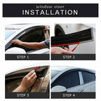 Overlay Fit 2003-2007 Honda Accord Sedan Window Trim Visors Rain Guard Deflector