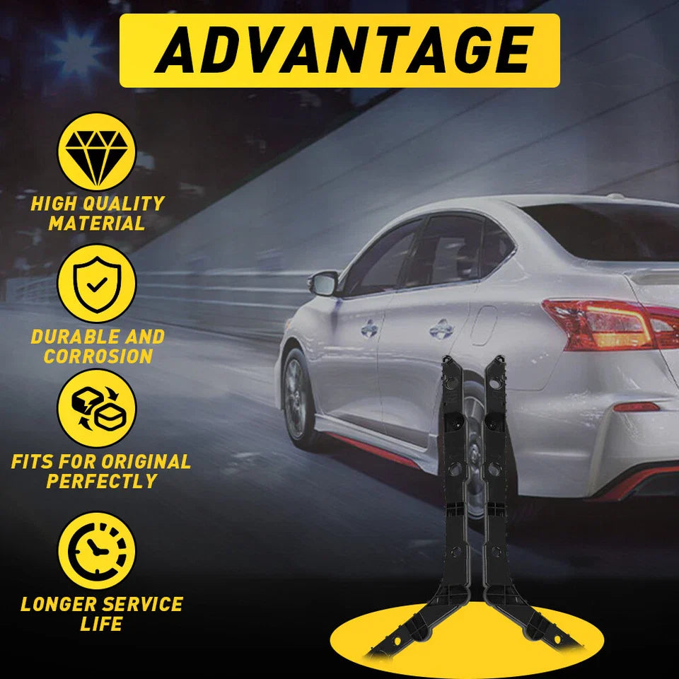 Rear Bumper Cover Bracket Set Left & Right for 2013-2019 for Nissan Sentra Sedan