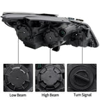 Right+Left Halogen Headlight For 2016-2018 Kia Optima w/o LED DRL Chrome Housing