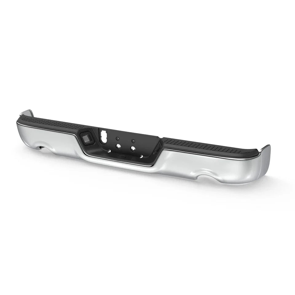 Chrome Rear Step Bumper for 2009-2018 for Dodge Ram 1500 w/ Dual Exhaust