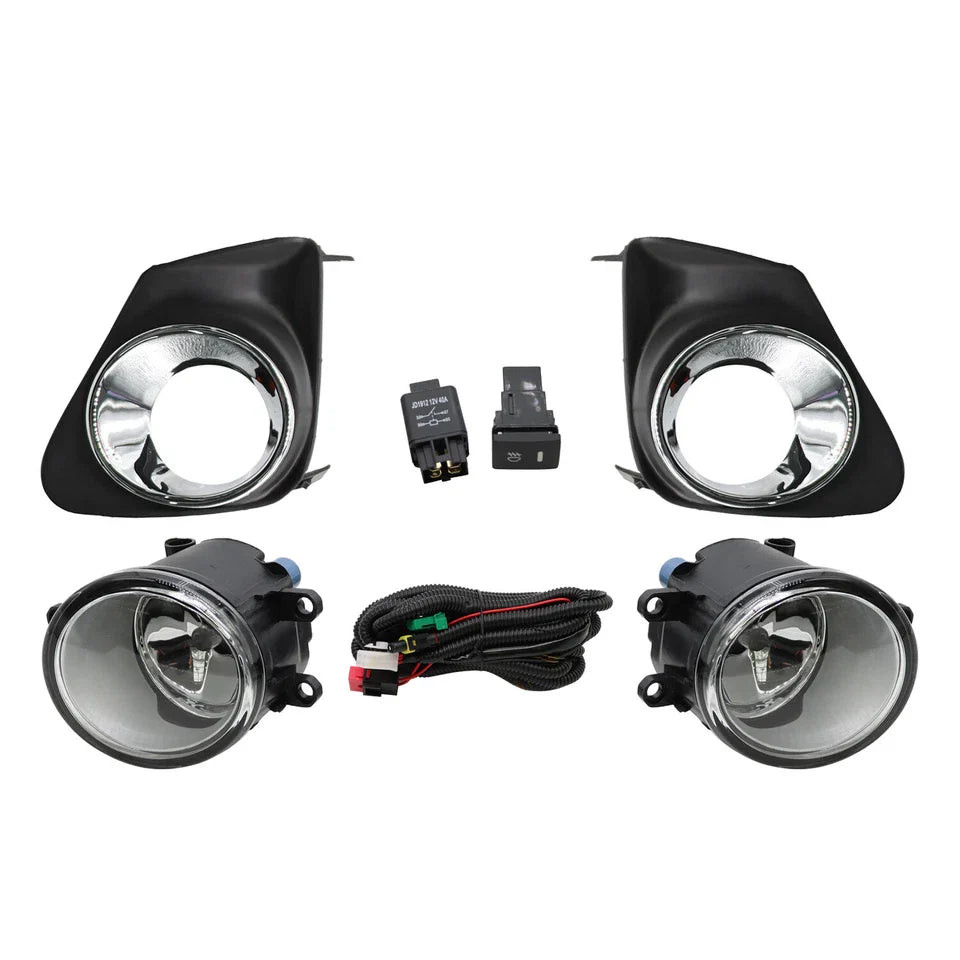 Bumper Chrome Driving Fog Lights Lamps Pair for 2011-2013 for Toyota Corolla