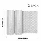 2 Rolls 984ft x16" Air Cushion Machine Film Bubble Pillow Packaging Padding Roll