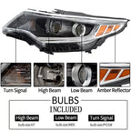Right+Left Halogen Headlight For 2016-2018 Kia Optima w/o LED DRL Chrome Housing
