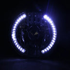 7" Round Halo LED Headlights White Clear for 1975-1978 for GMC C15 C25 C35