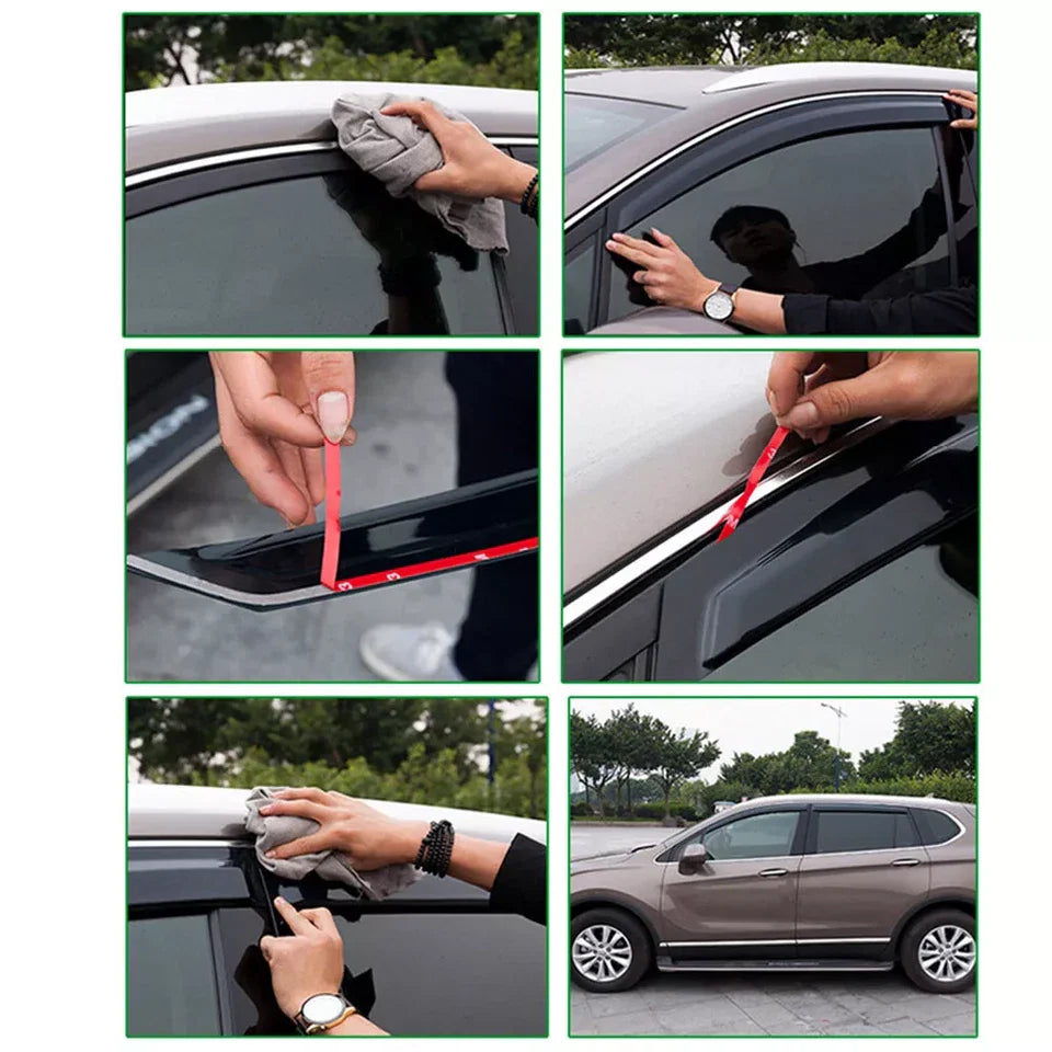 Window Visor Sun Rain Guard Vent for Honda Accord Seden 2013 2014-2017 4 Pcs