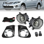 Bumper Chrome Driving Fog Lights Lamps Pair for 2011-2013 for Toyota Corolla